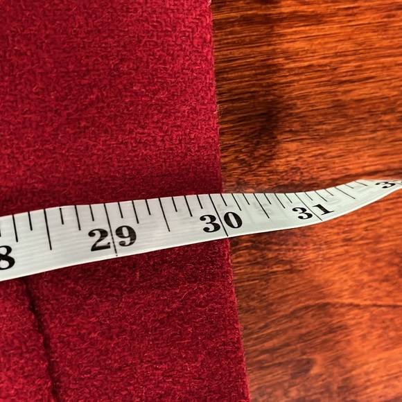LL Bean Womens Blazer/Jacket 12R Red 70% Wool 30% Lambswool Quilted Lining EUC - Picture 12 of 13